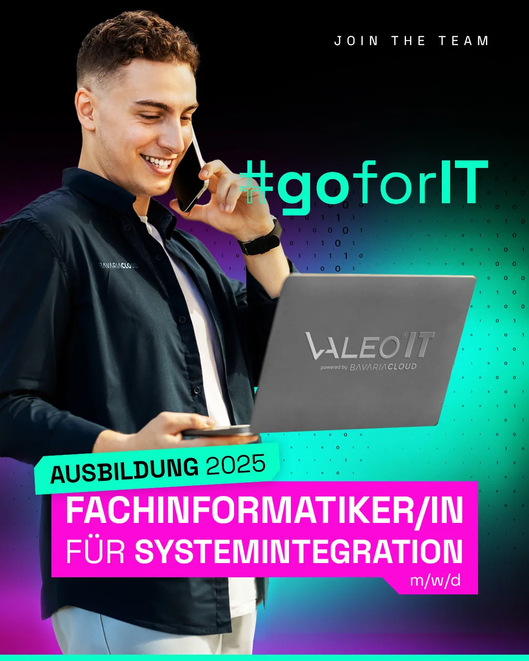 Instagram-Post #goforIT zur Ausbildung als Fachinformatiker für Systemintegration
