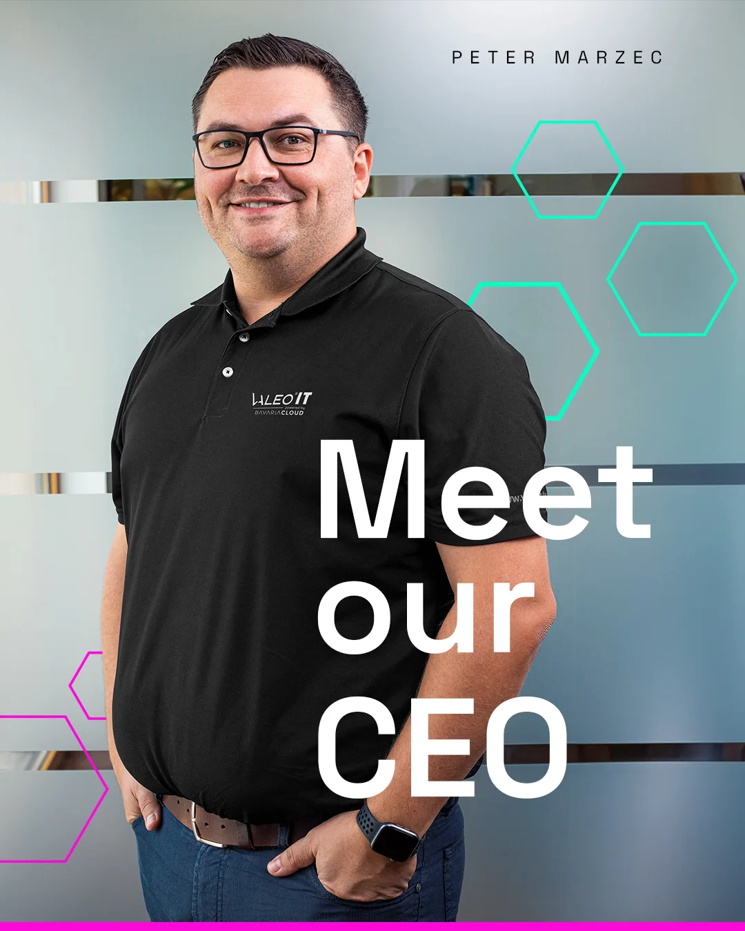 Instagram-Post „Meet our CEO“ mit Porträt des Geschäftsführers