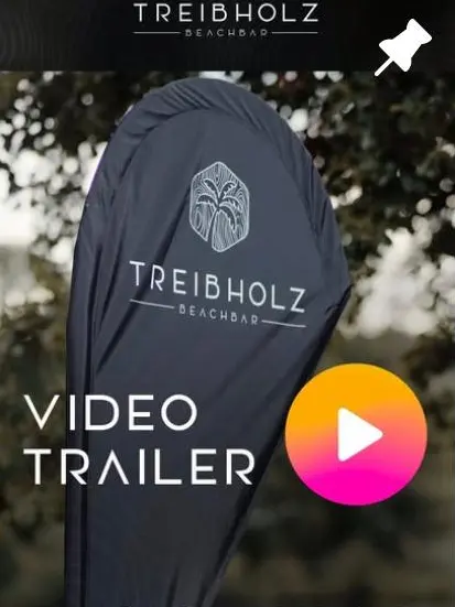 Instagram-Beitrag „Video-Trailer“ mit der Beachflag der Treibholz Beachbar