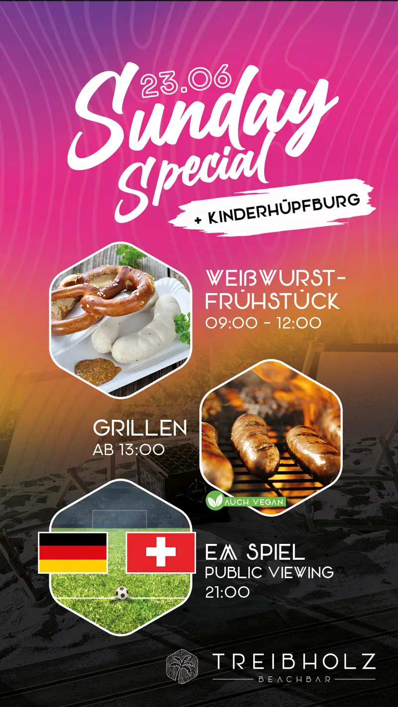 Instagram-Story „Sunday Special“ mit Weißwurstfrühstück, Grillen und Public Viewing